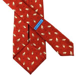 BVLGARI Silk Seven Fold Luxury Necktie made in Italy in like new condition